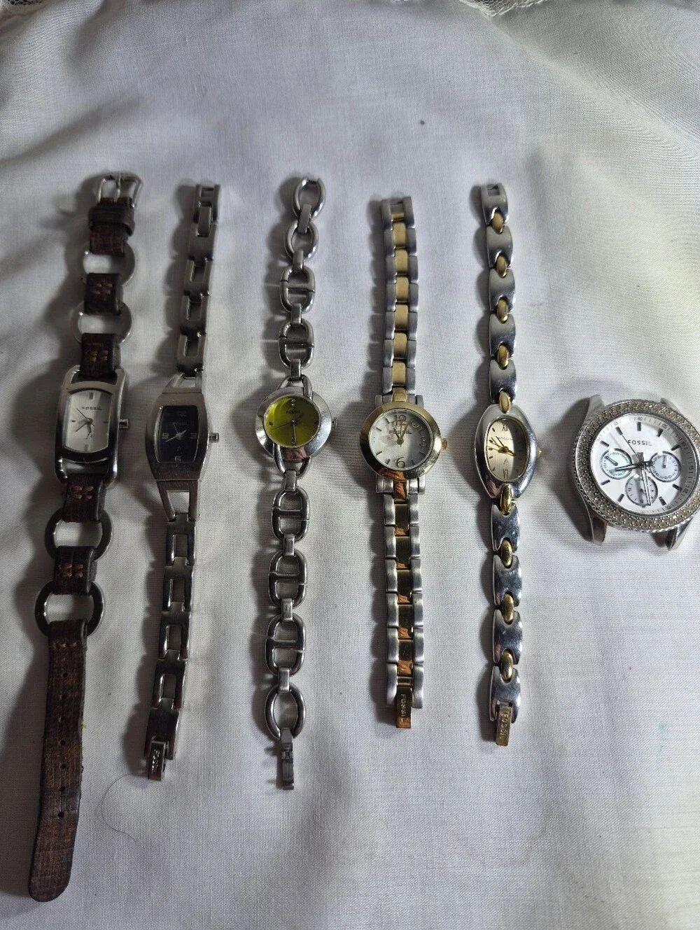 Lot of 6 Vintage & Classic Women’s Fossil Watches Bundle As-Is